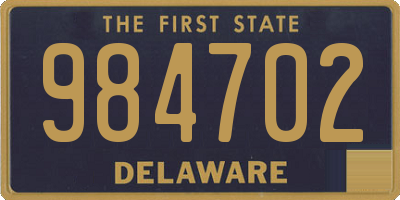 DE license plate 984702