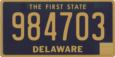 DE license plate 984703