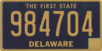 DE license plate 984704