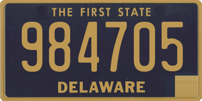 DE license plate 984705