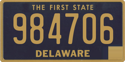 DE license plate 984706