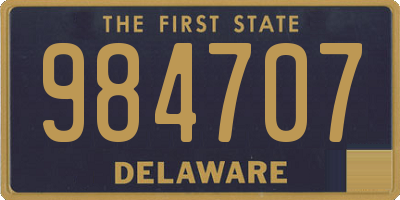 DE license plate 984707