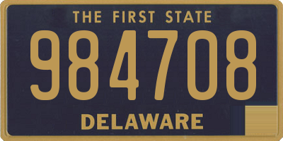 DE license plate 984708