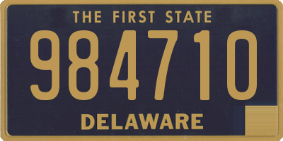 DE license plate 984710