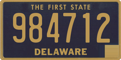 DE license plate 984712