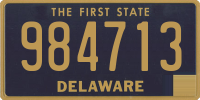 DE license plate 984713