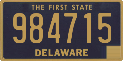 DE license plate 984715