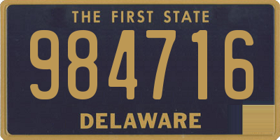 DE license plate 984716