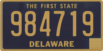 DE license plate 984719