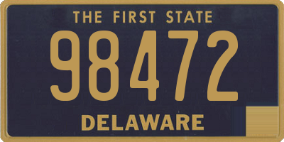 DE license plate 98472