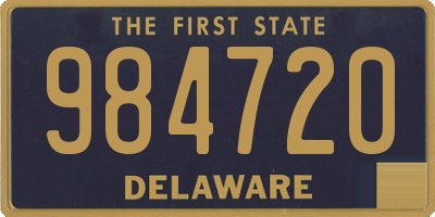 DE license plate 984720