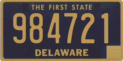 DE license plate 984721