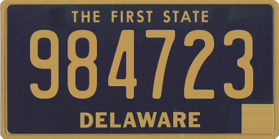 DE license plate 984723