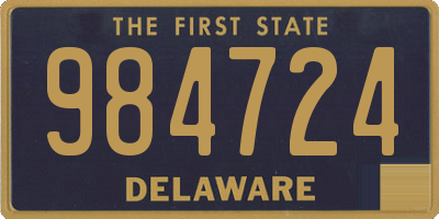 DE license plate 984724