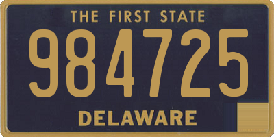 DE license plate 984725