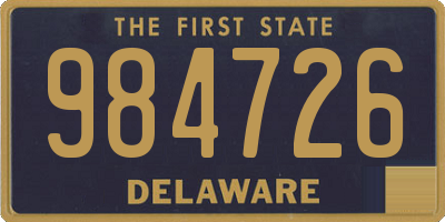 DE license plate 984726