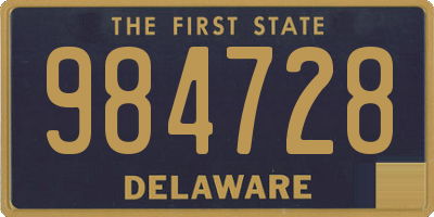 DE license plate 984728