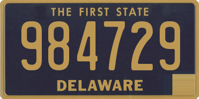 DE license plate 984729