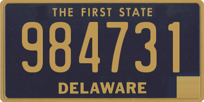 DE license plate 984731