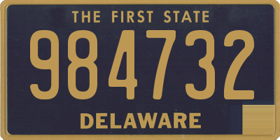 DE license plate 984732