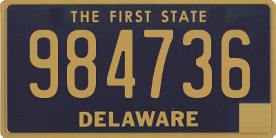 DE license plate 984736