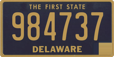 DE license plate 984737