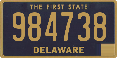 DE license plate 984738