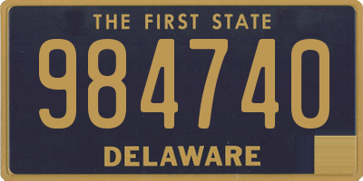 DE license plate 984740