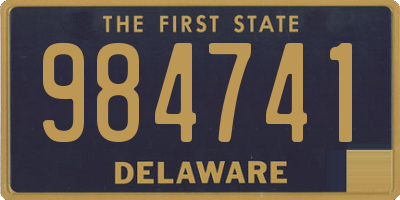 DE license plate 984741