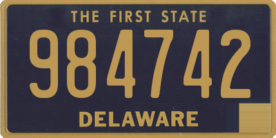 DE license plate 984742