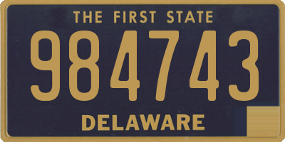 DE license plate 984743