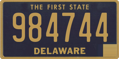 DE license plate 984744