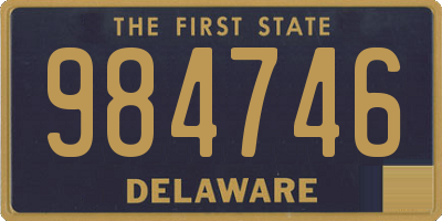 DE license plate 984746