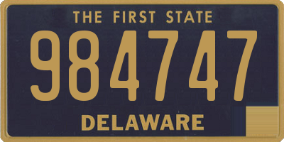 DE license plate 984747