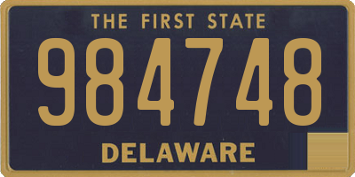 DE license plate 984748