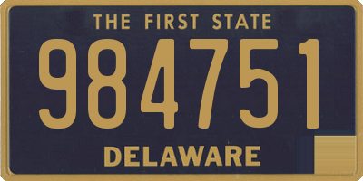 DE license plate 984751