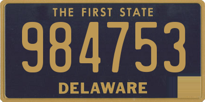 DE license plate 984753