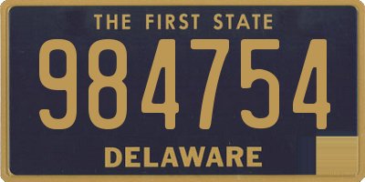 DE license plate 984754