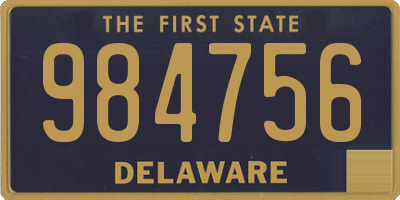 DE license plate 984756