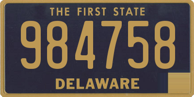 DE license plate 984758