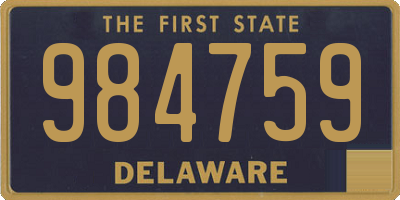 DE license plate 984759