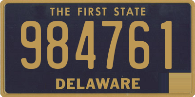 DE license plate 984761