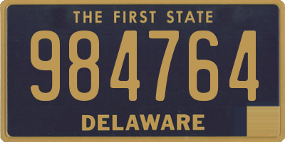 DE license plate 984764