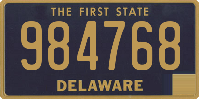 DE license plate 984768