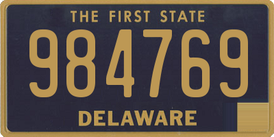 DE license plate 984769