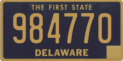 DE license plate 984770