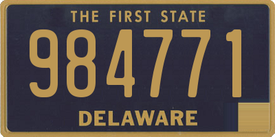 DE license plate 984771