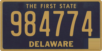 DE license plate 984774