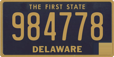 DE license plate 984778