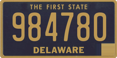 DE license plate 984780